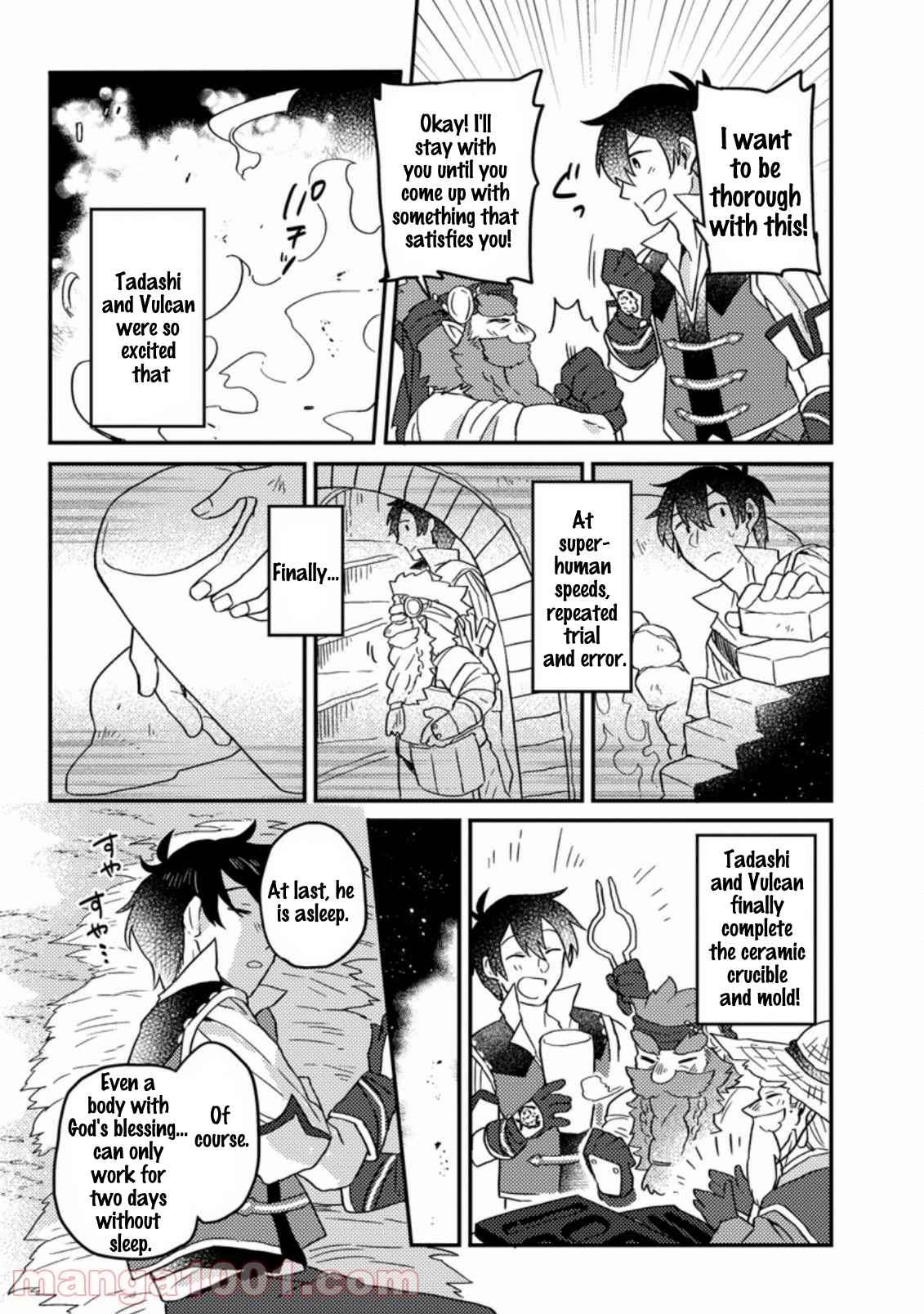 Revolution in production with the blessings of the gods - While living a leisurely, slow life in a corner of another world, somehow a diverse group of people gathered to form the strongest nation... Chapter 2.3 page 6