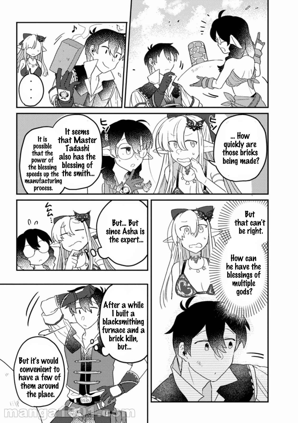 Revolution in production with the blessings of the gods - While living a leisurely, slow life in a corner of another world, somehow a diverse group of people gathered to form the strongest nation... Chapter 4.2 page 4