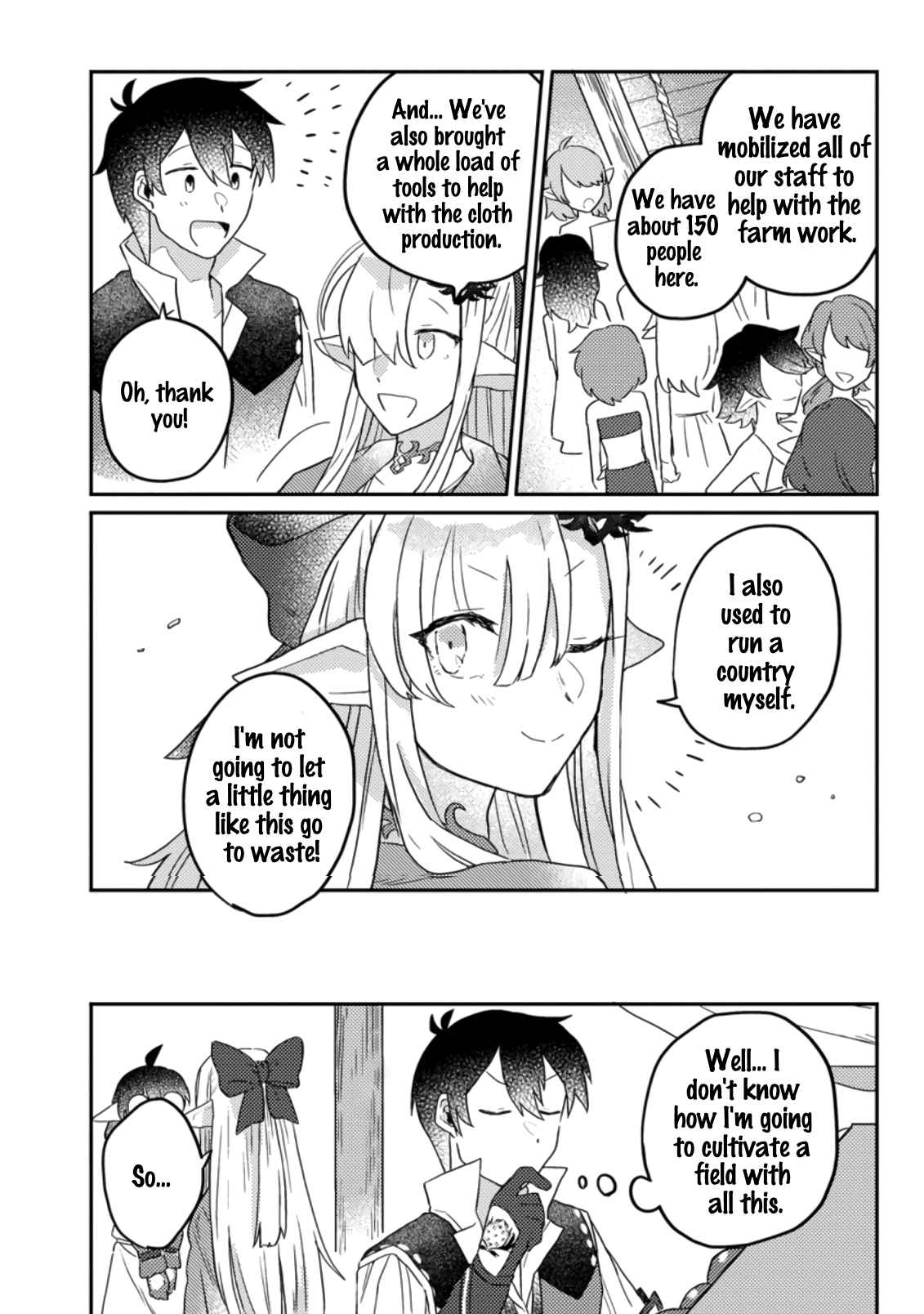Revolution in production with the blessings of the gods - While living a leisurely, slow life in a corner of another world, somehow a diverse group of people gathered to form the strongest nation... Chapter 5.2 page 9