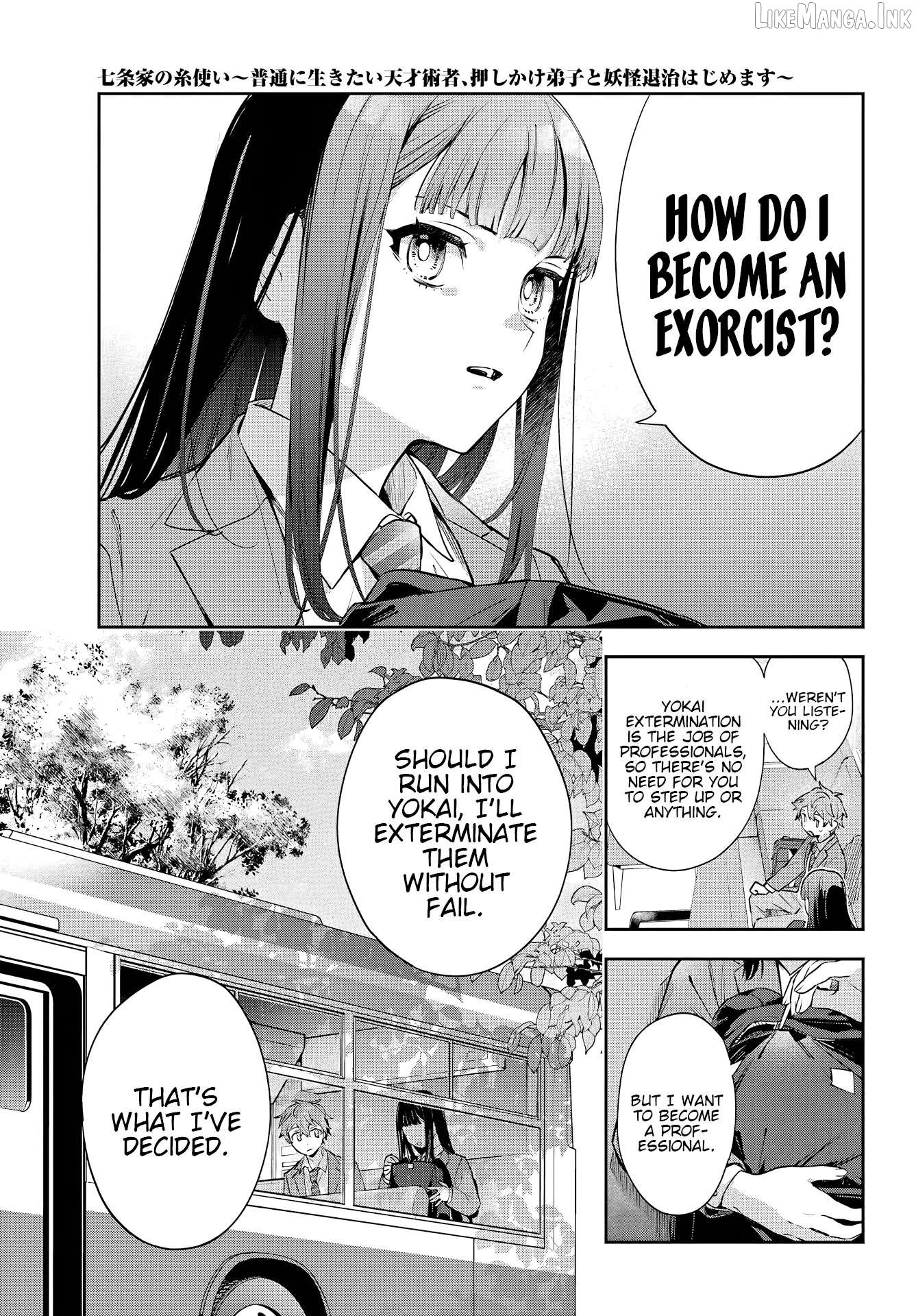 The Thread User of the Shichijou Family ~The Genius Sorcerer Who Wants to Live Normally Starts Exterminating Youkai with an Uninvited Apprentice~ Chapter 1 page 18
