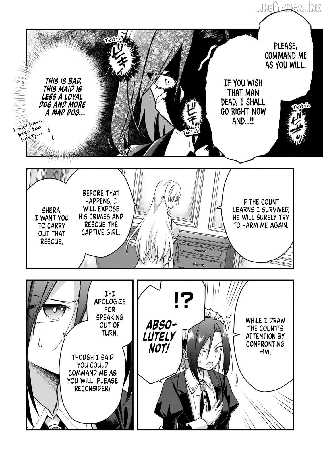 Hissatsu Reijou Liese ~Tensei Shita Saikyou no Koroshiya wa, Yami wo Matou Akuyaku Reijou to Naru~ Chapter 1 page 43