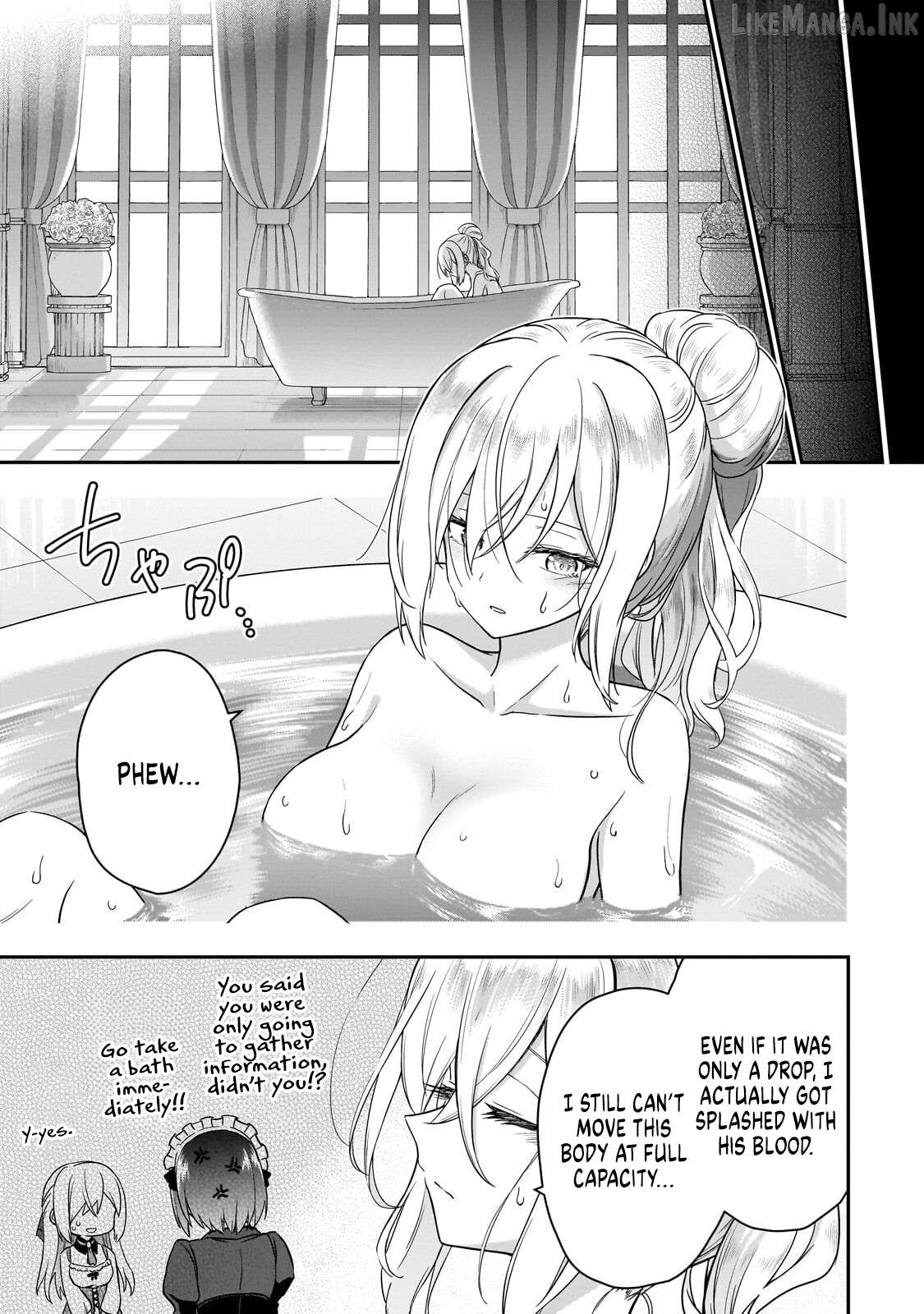 Hissatsu Reijou Liese ~Tensei Shita Saikyou no Koroshiya wa, Yami wo Matou Akuyaku Reijou to Naru~ Chapter 4.1 page 14