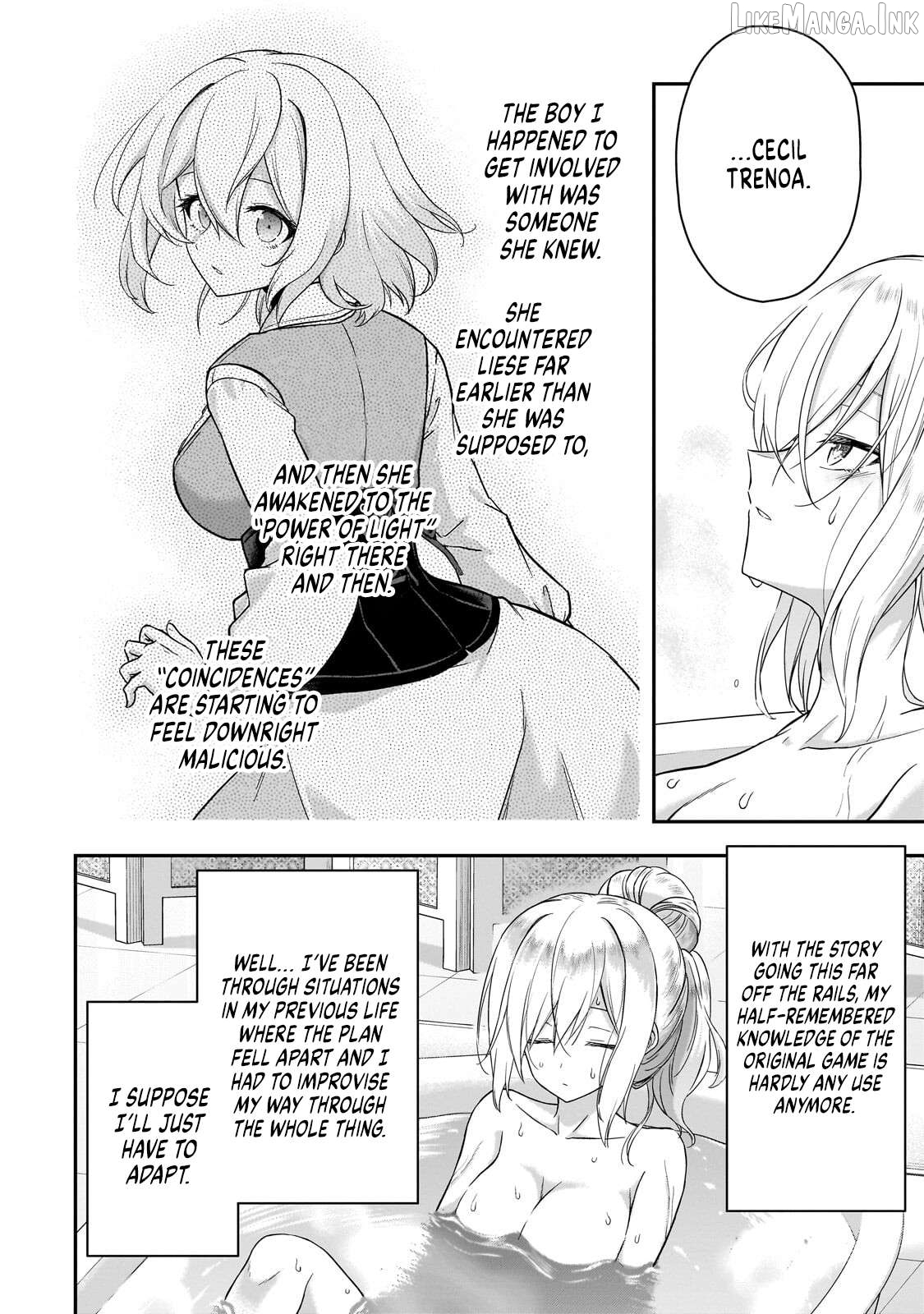 Hissatsu Reijou Liese ~Tensei Shita Saikyou no Koroshiya wa, Yami wo Matou Akuyaku Reijou to Naru~ Chapter 4.1 page 15