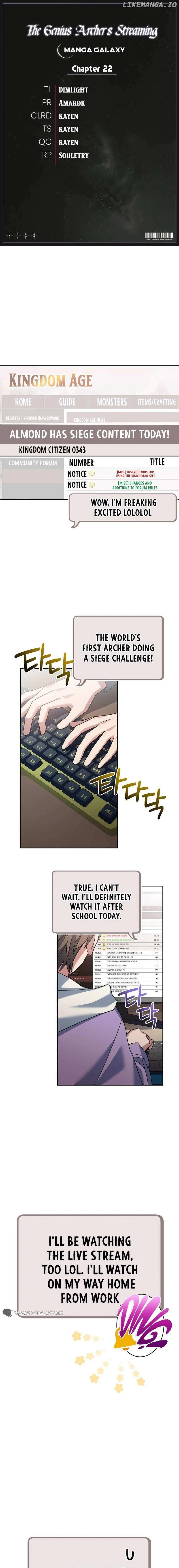 Genius Archer's Livestreaming Chapter 22 page 1