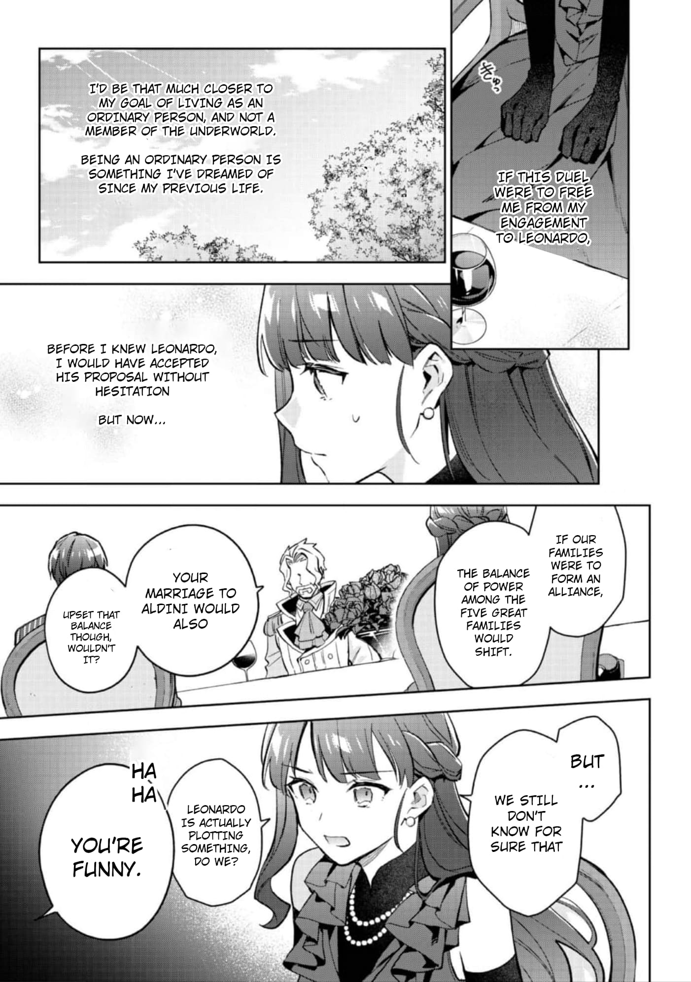 The Beloved Daughter of a Crime Family Was Reincarnated as the Daughter of a Gangster in an Otome Game Chapter 21 page 22
