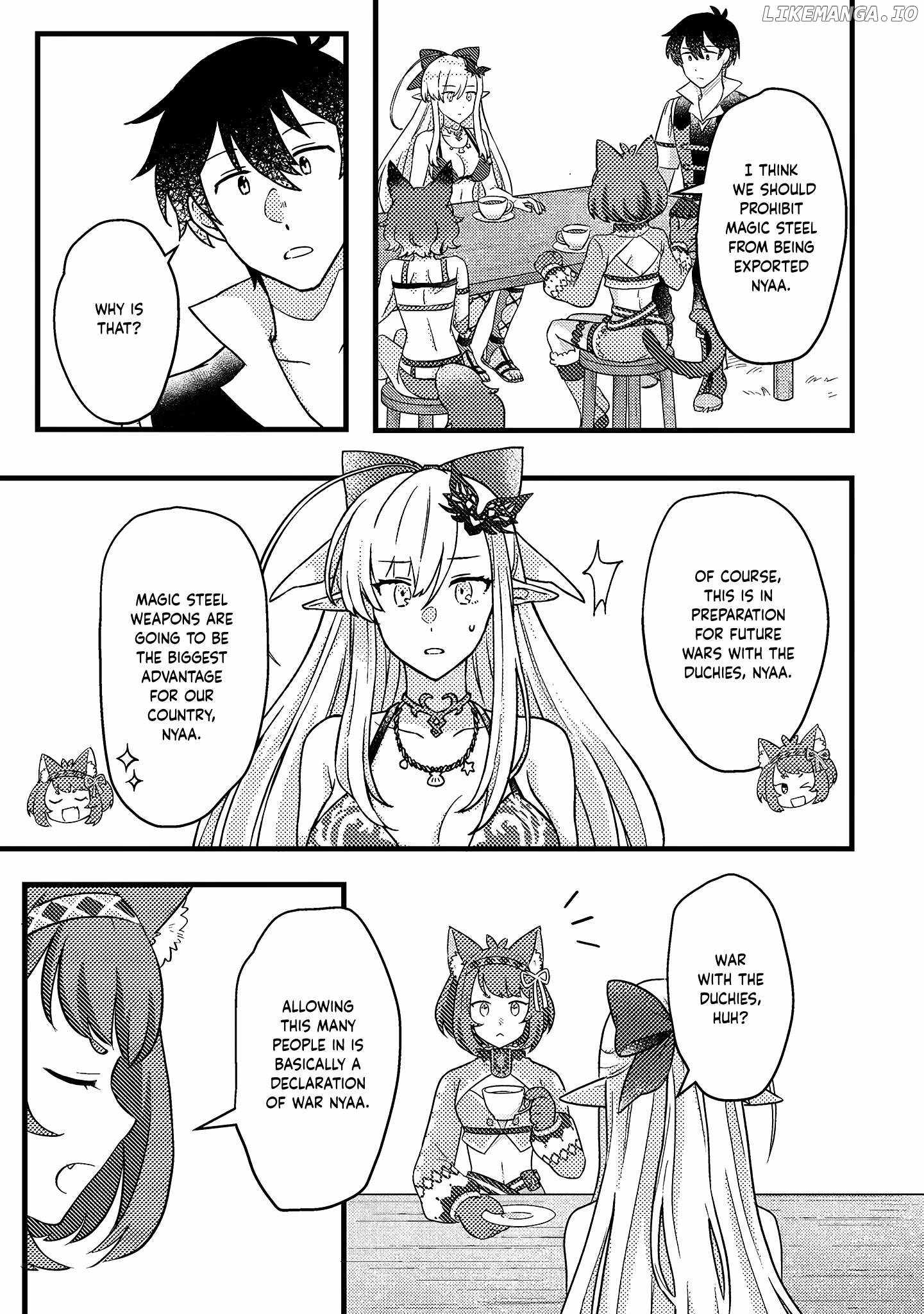 Revolution in production with the blessings of the gods - While living a leisurely, slow life in a corner of another world, somehow a diverse group of people gathered to form the strongest nation... Chapter 10.2 page 4