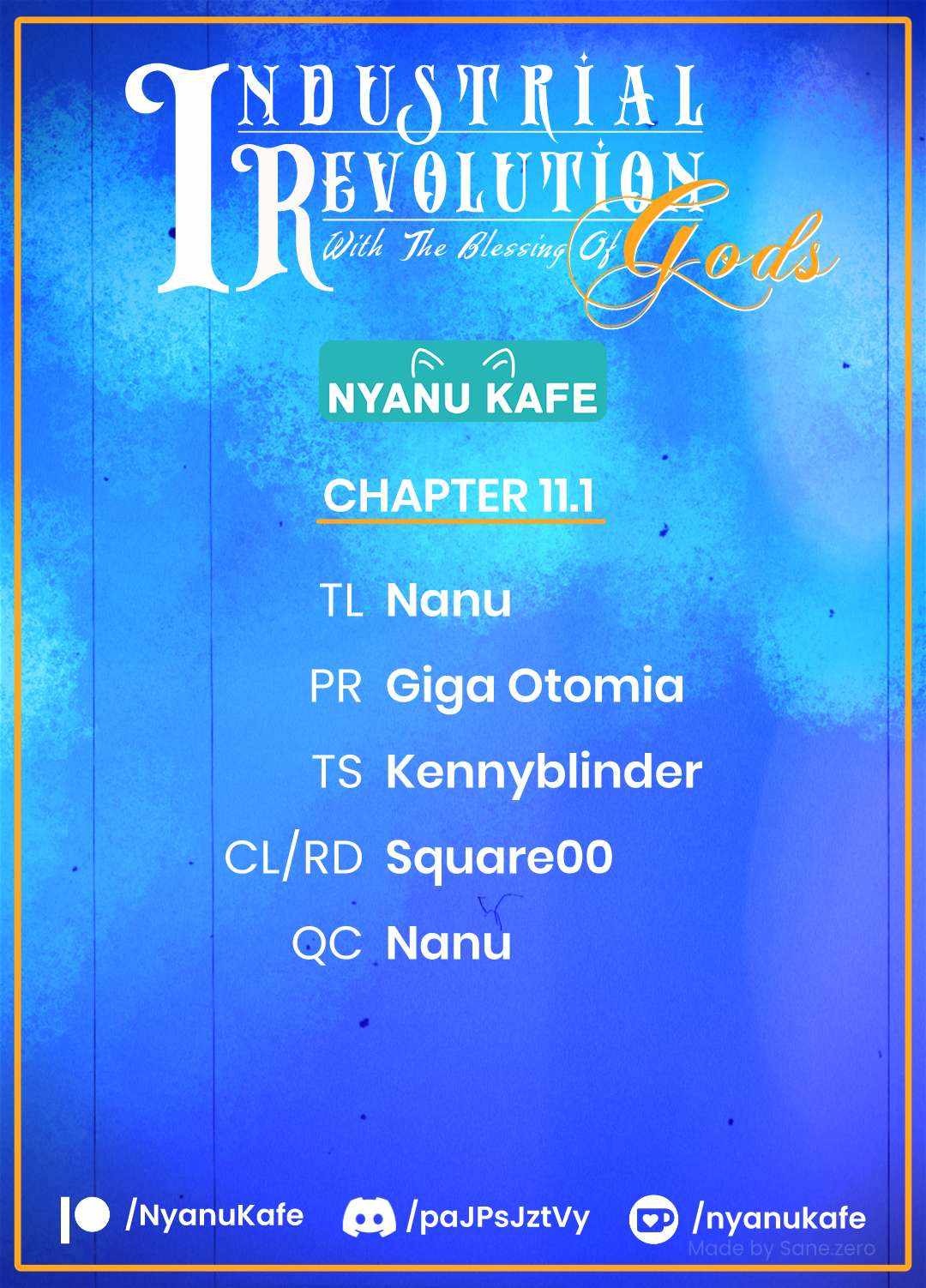 Revolution in production with the blessings of the gods - While living a leisurely, slow life in a corner of another world, somehow a diverse group of people gathered to form the strongest nation... Chapter 11.1 page 1