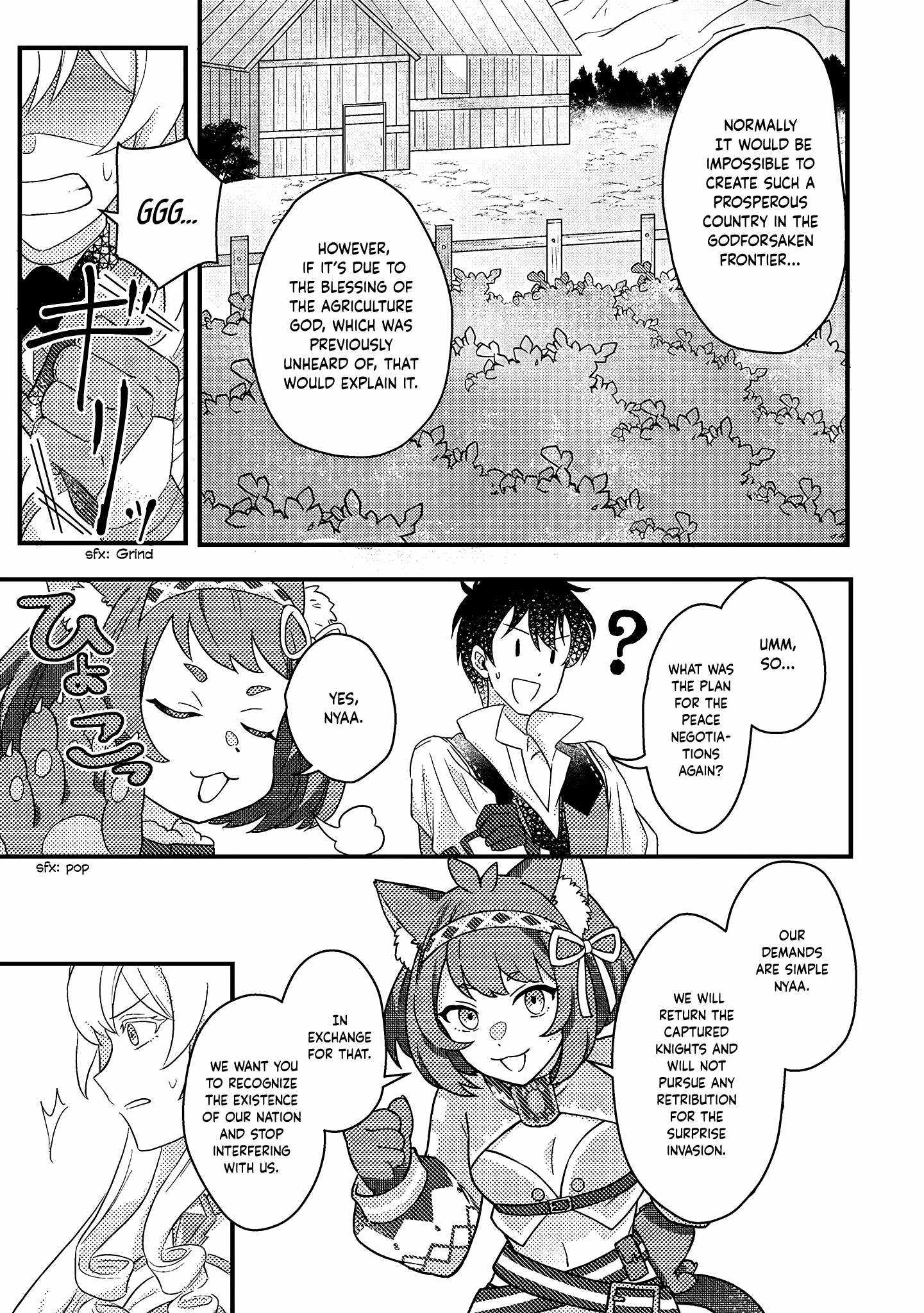Revolution in production with the blessings of the gods - While living a leisurely, slow life in a corner of another world, somehow a diverse group of people gathered to form the strongest nation... Chapter 11.2 page 9