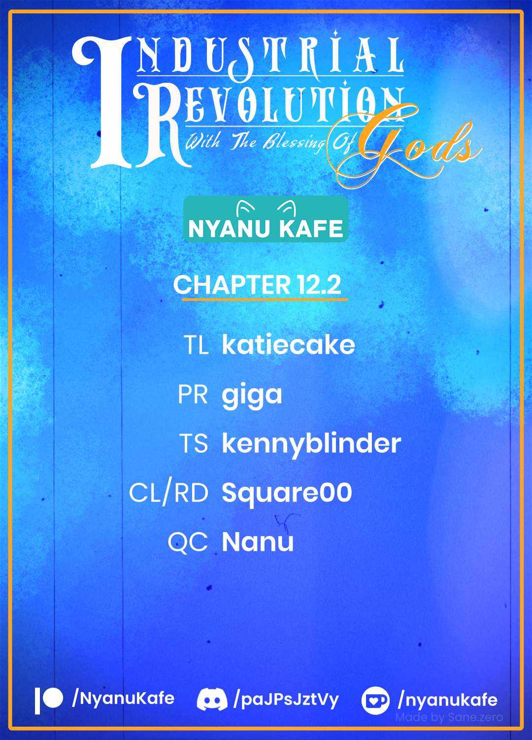 Revolution in production with the blessings of the gods - While living a leisurely, slow life in a corner of another world, somehow a diverse group of people gathered to form the strongest nation... Chapter 12.2 page 1