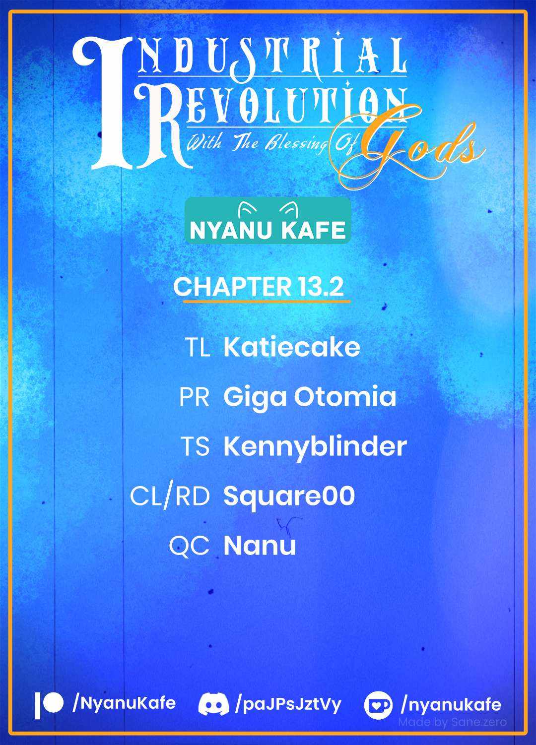 Revolution in production with the blessings of the gods - While living a leisurely, slow life in a corner of another world, somehow a diverse group of people gathered to form the strongest nation... Chapter 13.2 page 1