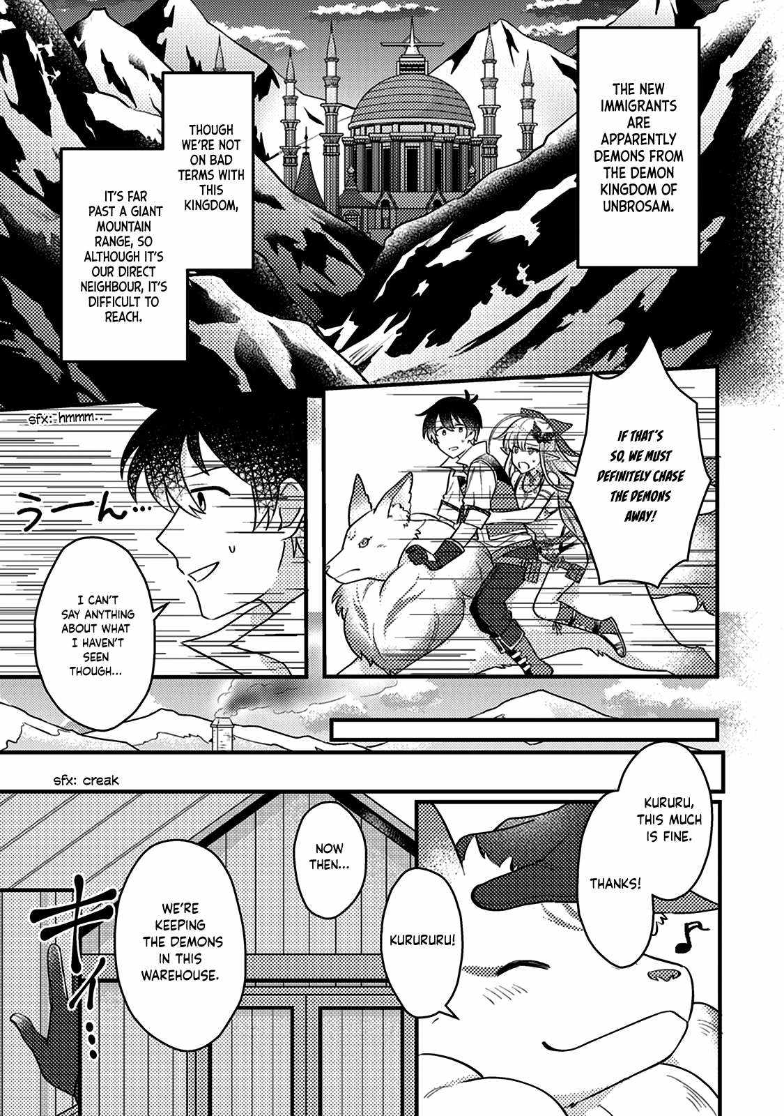 Revolution in production with the blessings of the gods - While living a leisurely, slow life in a corner of another world, somehow a diverse group of people gathered to form the strongest nation... Chapter 13.3 page 8