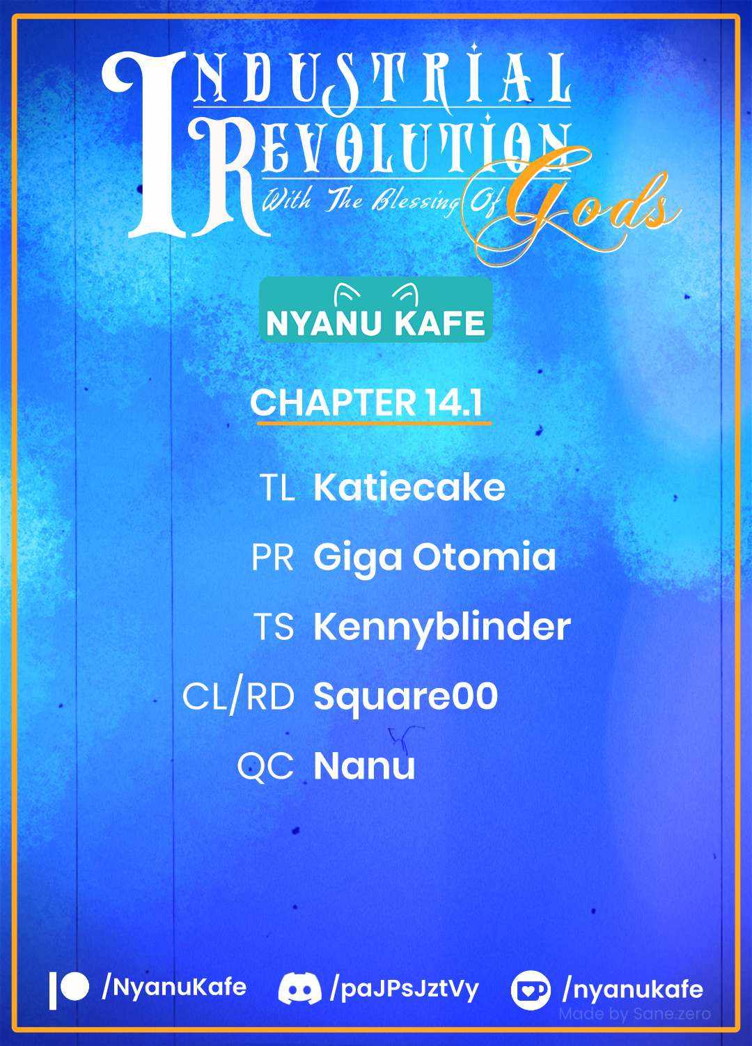 Revolution in production with the blessings of the gods - While living a leisurely, slow life in a corner of another world, somehow a diverse group of people gathered to form the strongest nation... Chapter 14.1 page 1