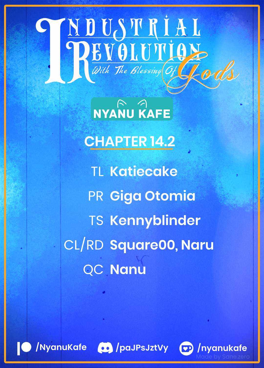 Revolution in production with the blessings of the gods - While living a leisurely, slow life in a corner of another world, somehow a diverse group of people gathered to form the strongest nation... Chapter 14.2 page 1