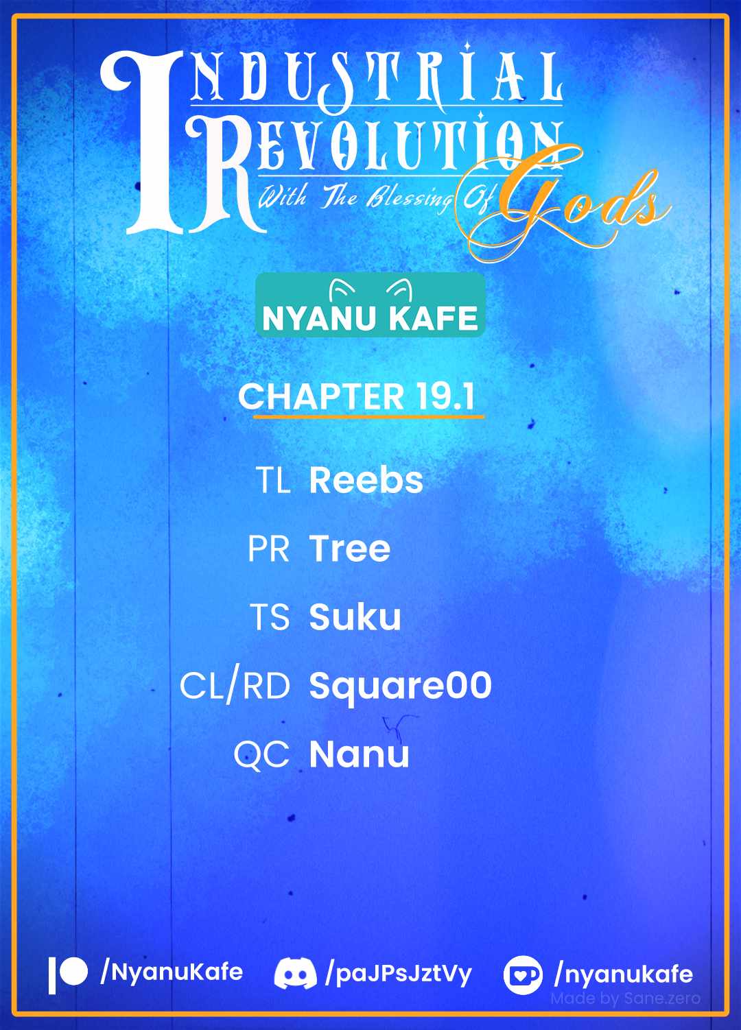 Revolution in production with the blessings of the gods - While living a leisurely, slow life in a corner of another world, somehow a diverse group of people gathered to form the strongest nation... Chapter 19.1 page 1