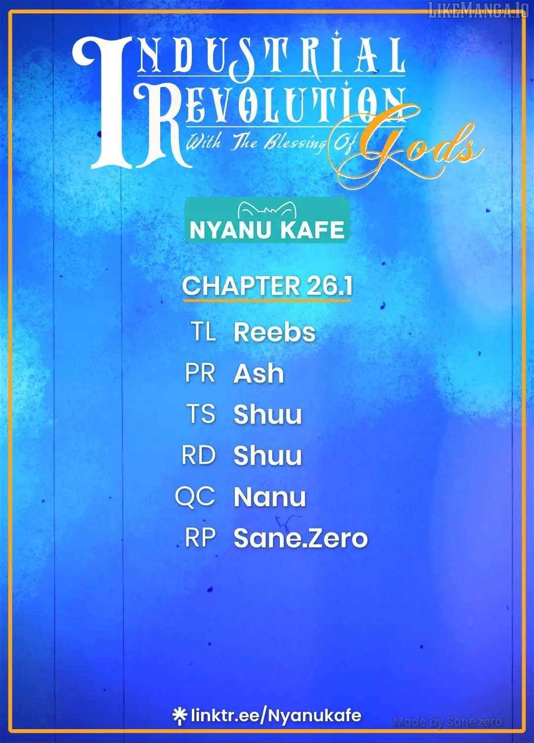 Revolution in production with the blessings of the gods - While living a leisurely, slow life in a corner of another world, somehow a diverse group of people gathered to form the strongest nation... Chapter 26.1 page 1