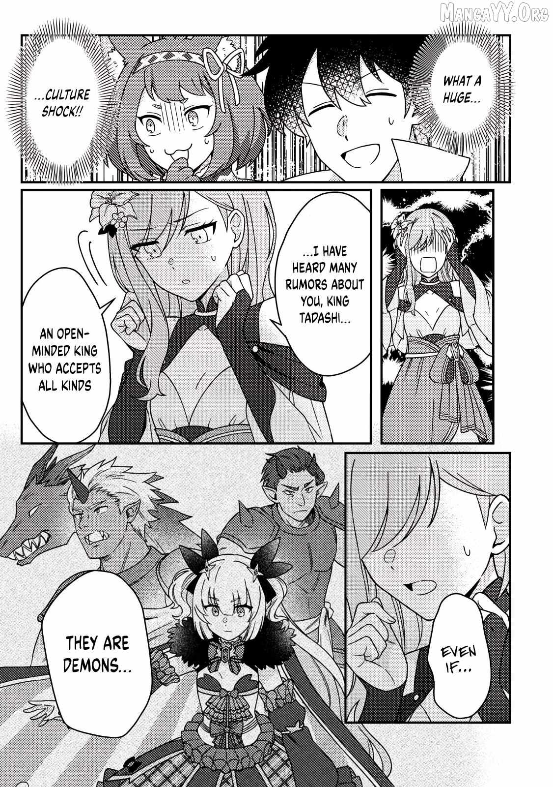 Revolution in production with the blessings of the gods - While living a leisurely, slow life in a corner of another world, somehow a diverse group of people gathered to form the strongest nation... Chapter 31.1 page 8