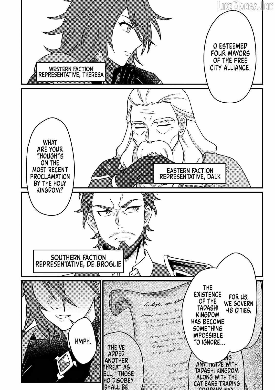 Revolution in production with the blessings of the gods - While living a leisurely, slow life in a corner of another world, somehow a diverse group of people gathered to form the strongest nation... Chapter 35.1 page 3