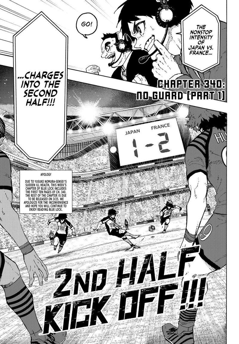 Blue Lock Chapter 340 page 1