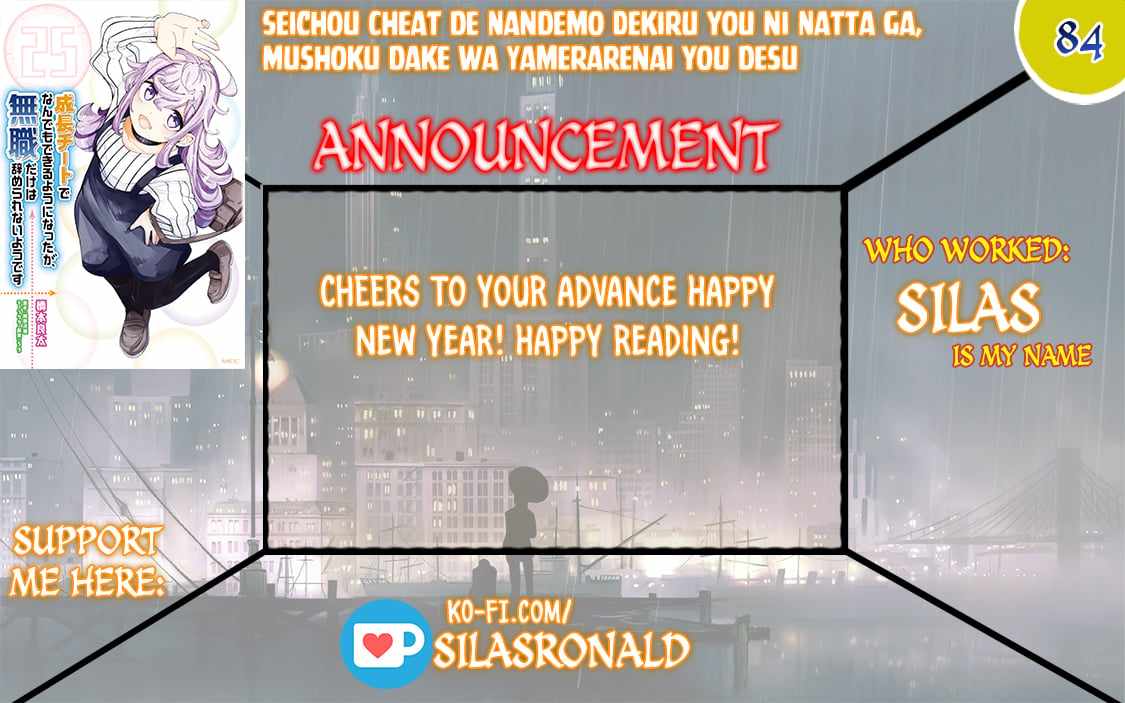 Seichou Cheat de Nandemo Dekiru You ni Natta ga, Mushoku Dake wa Yamerarenai You Desu Chapter 84 page 1
