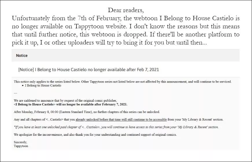 I Belong to House Castielo Chapter 120.5 page 1