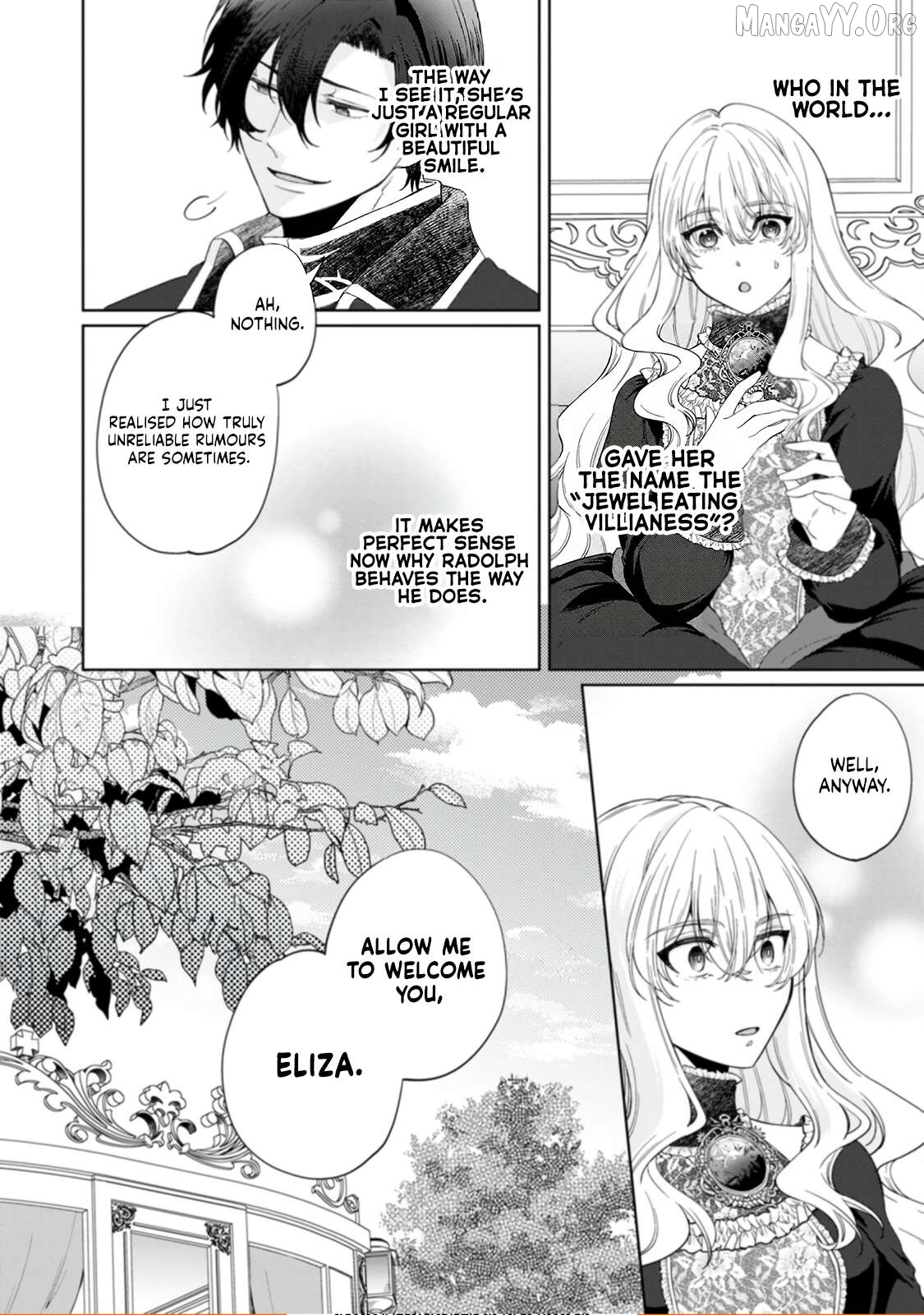 Akuyaku Reijo no Nariagari Ringoku de Hoseki no Seijo to Yobareru Made Chapter 3 page 49