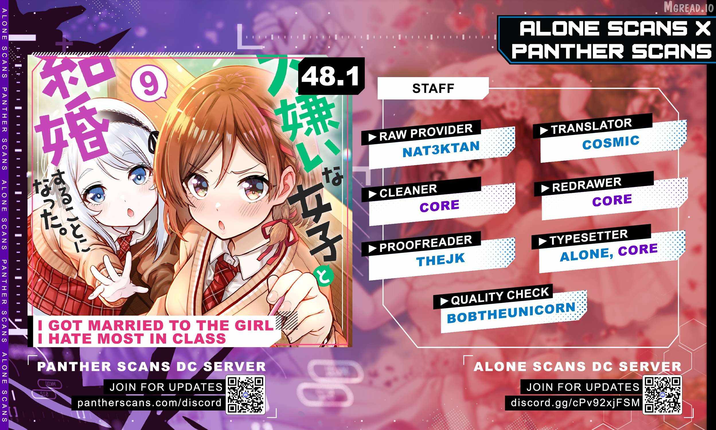Class no Daikirai na Joshi to Kekkon Suru Koto ni Natta Chapter 48.1 page 1