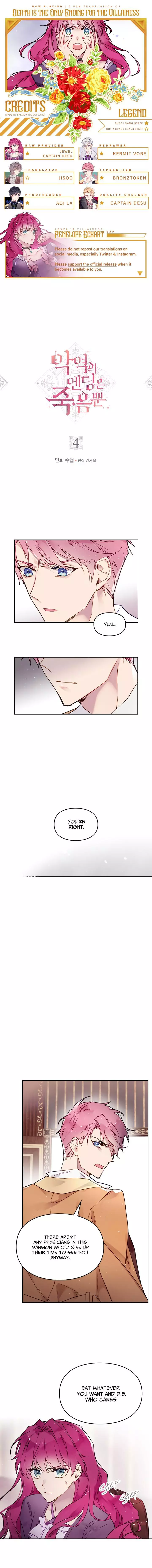 Death Is The Only Ending For The Villainess Chapter 4 page 1