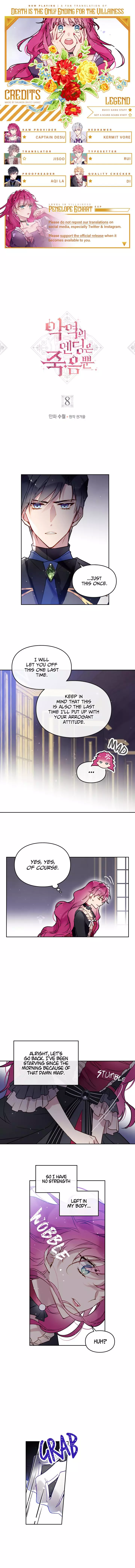 Death Is The Only Ending For The Villainess Chapter 8 page 1