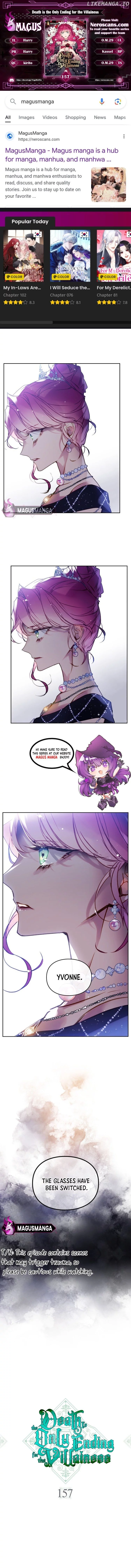 Death Is The Only Ending For The Villainess Chapter 157 page 1