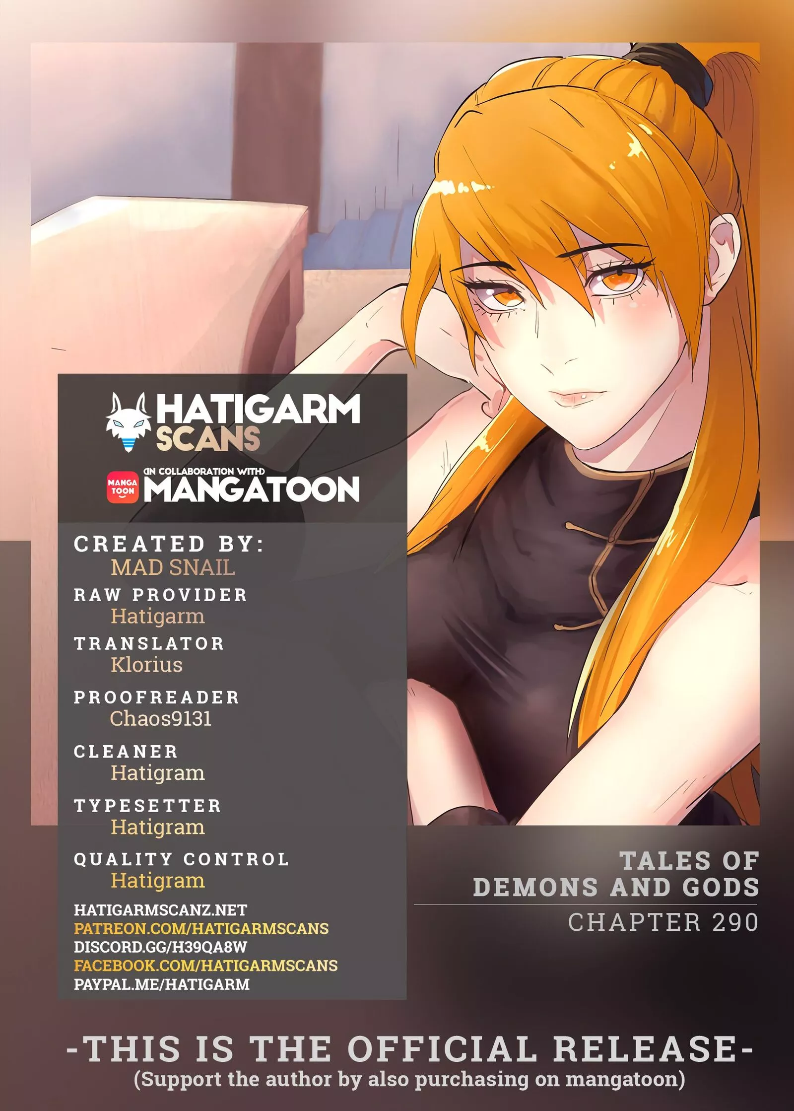 Tales of Demons and Gods Chapter 290 page 1