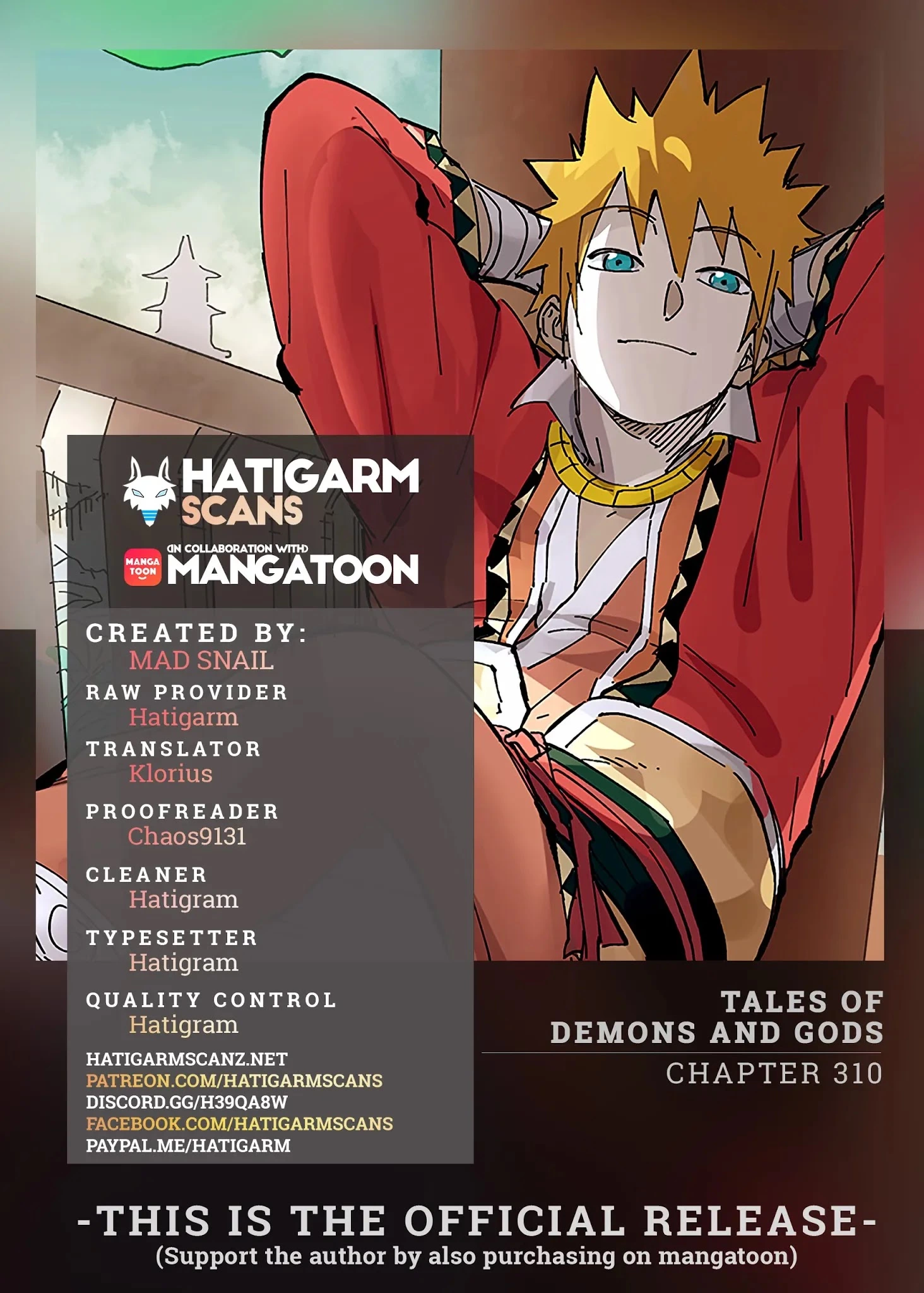 Tales of Demons and Gods Chapter 310 page 1