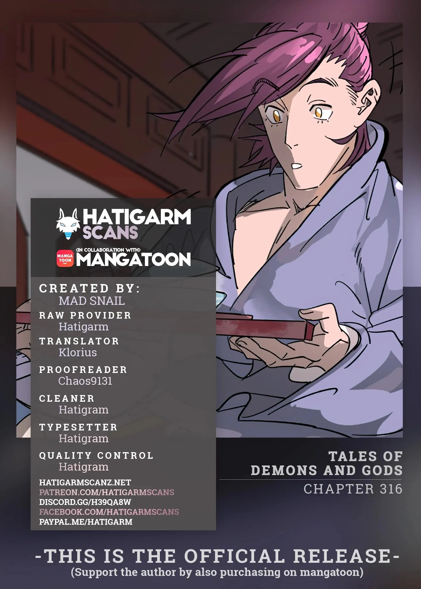 Tales of Demons and Gods Chapter 316 page 1