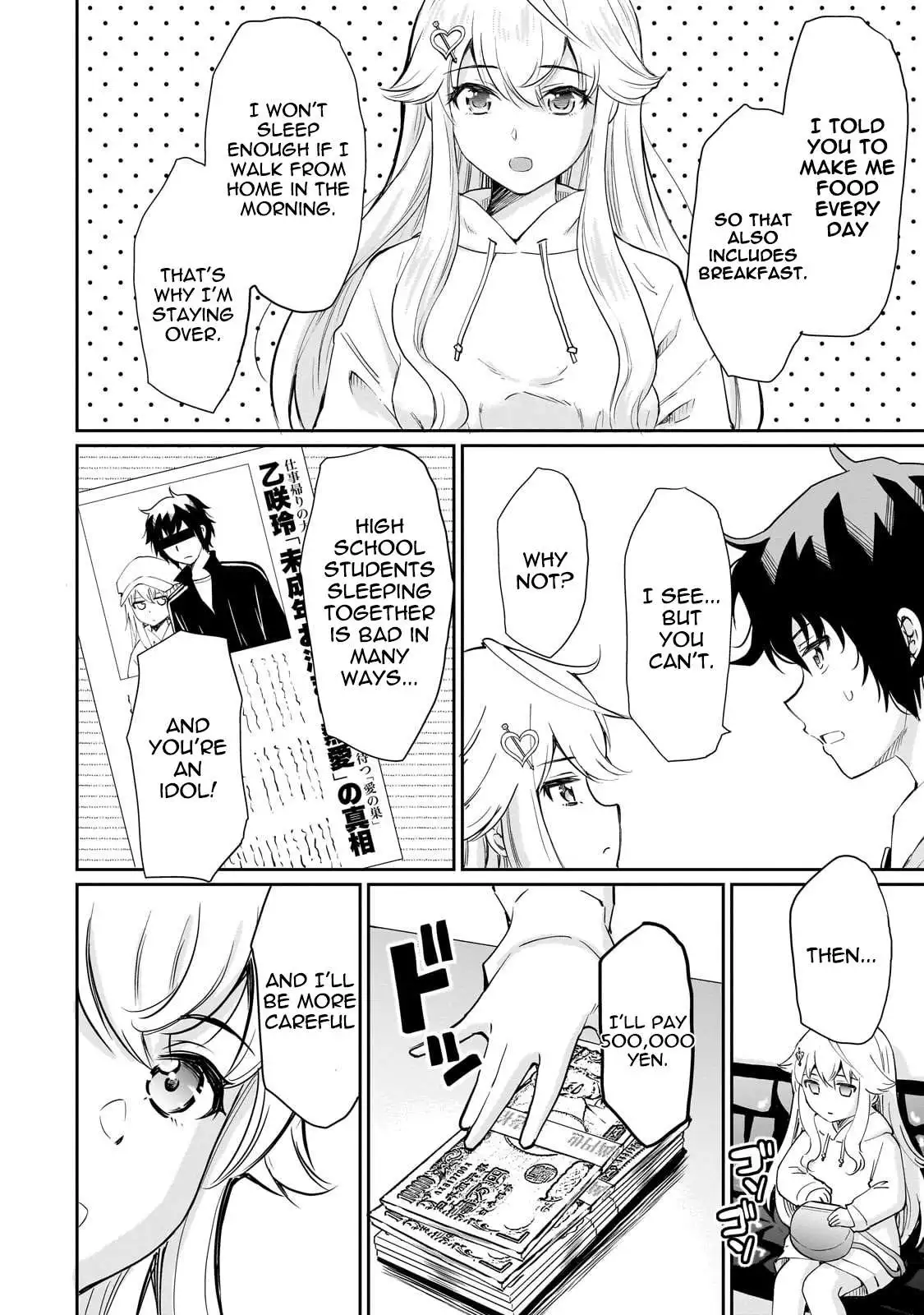Isshou Hatarakitakunai Ore ga Classmate no Daininki Idol ni Natsukaretara Chapter 4.1 page 3