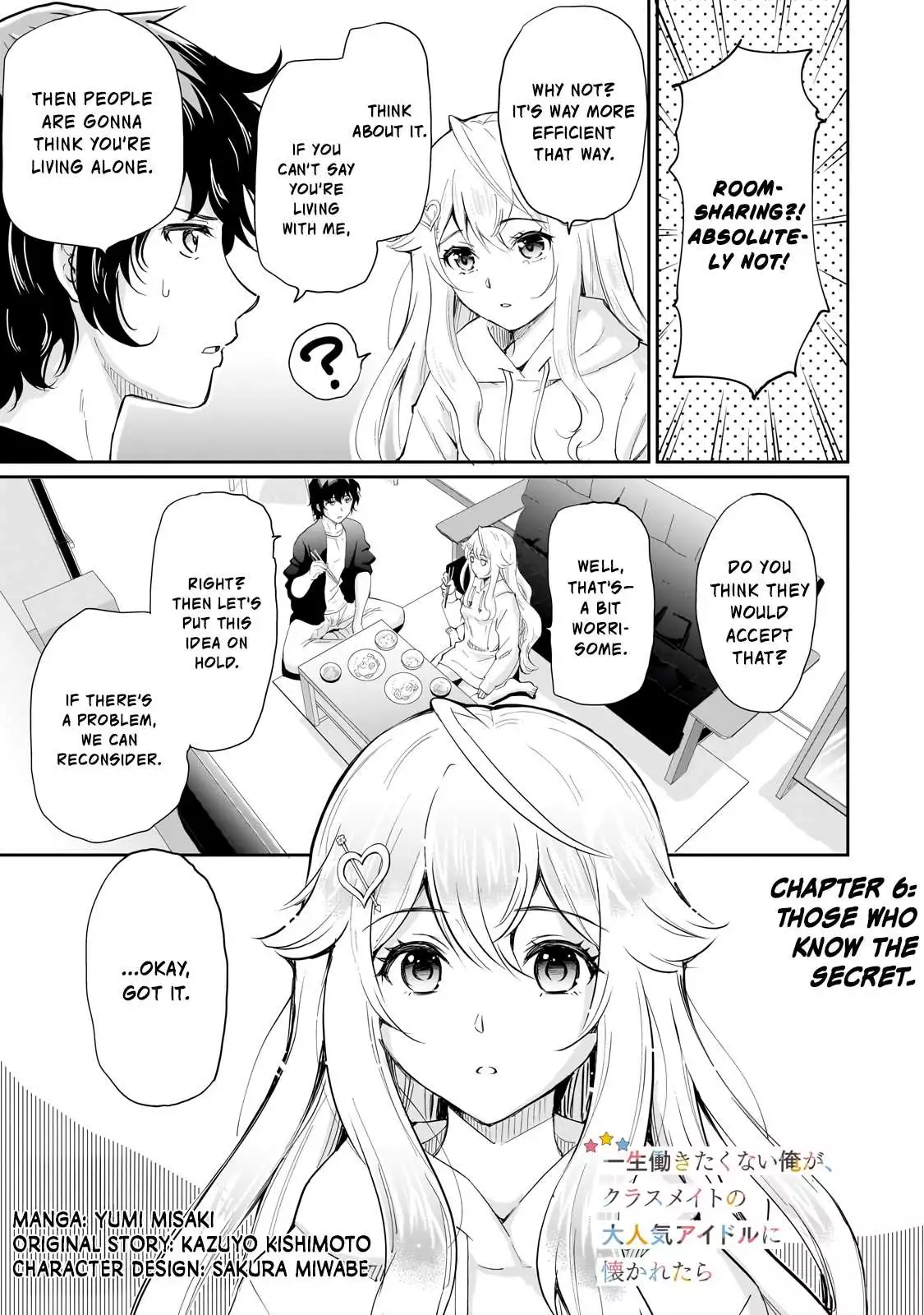 Isshou Hatarakitakunai Ore ga Classmate no Daininki Idol ni Natsukaretara Chapter 6 page 1