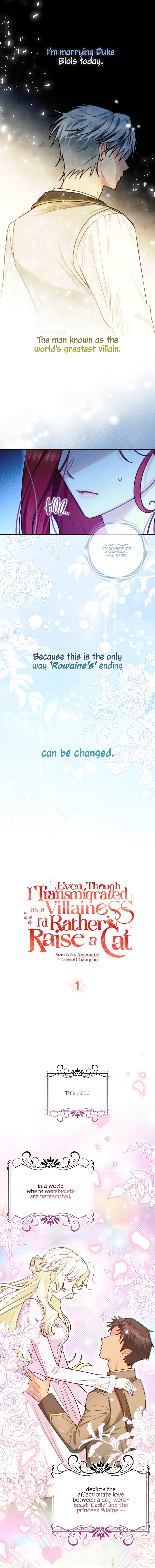 Even Though I Transmigrated as a Villainess, I’d Rather Raise a Cat Chapter 1 page 2