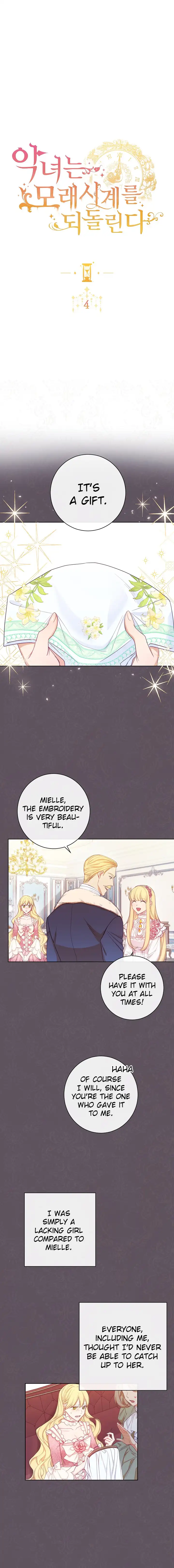 The Villainess Reverses The Hourglass Chapter 4 page 1