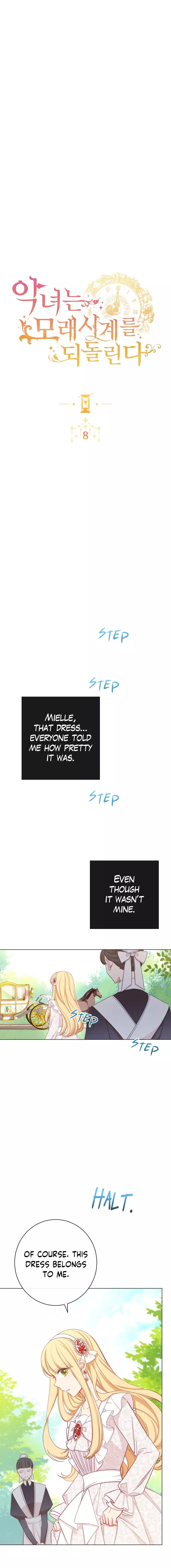 The Villainess Reverses The Hourglass Chapter 8 page 1