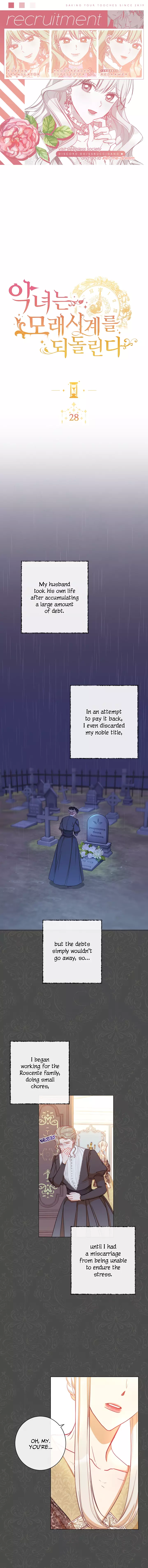 The Villainess Reverses The Hourglass Chapter 28 page 1
