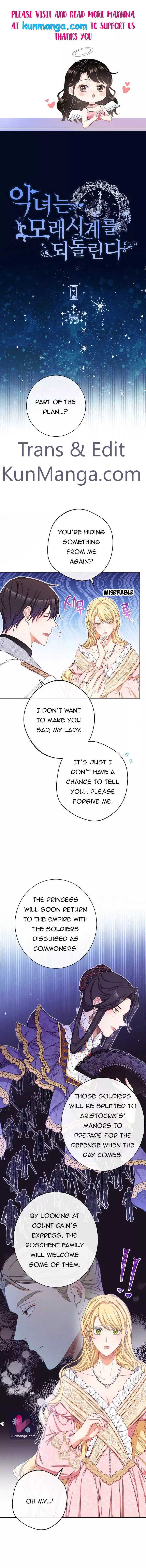 The Villainess Reverses The Hourglass Chapter 75 page 1