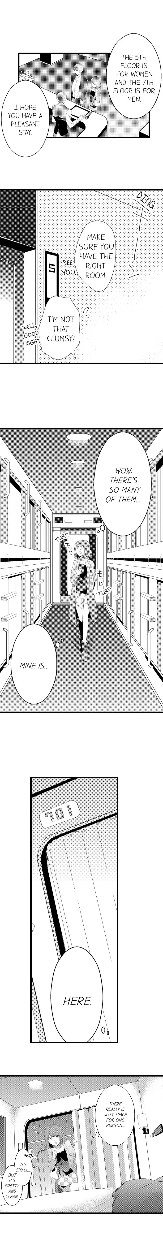Shuudengo, Capsule Hotel de, Joushi ni Binetsu Utawaru Yoru. Chapter 1 page 8