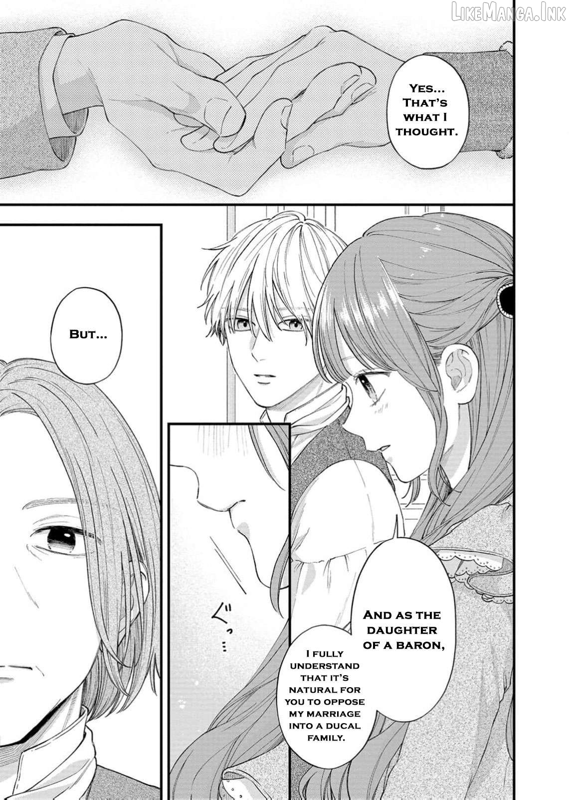 "Kuji" kara Hajimaru Konyaku Seikatsu ~Gensei naru Chuusen no Kekka, Warawanai Jiki Koushaku-sama no Konyakusha ni Tousen shimashita~ Chapter 36 page 30