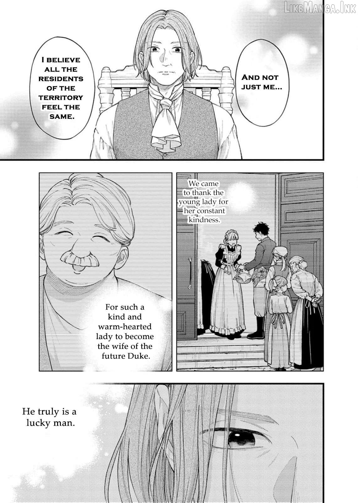 "Kuji" kara Hajimaru Konyaku Seikatsu ~Gensei naru Chuusen no Kekka, Warawanai Jiki Koushaku-sama no Konyakusha ni Tousen shimashita~ Chapter 36 page 28