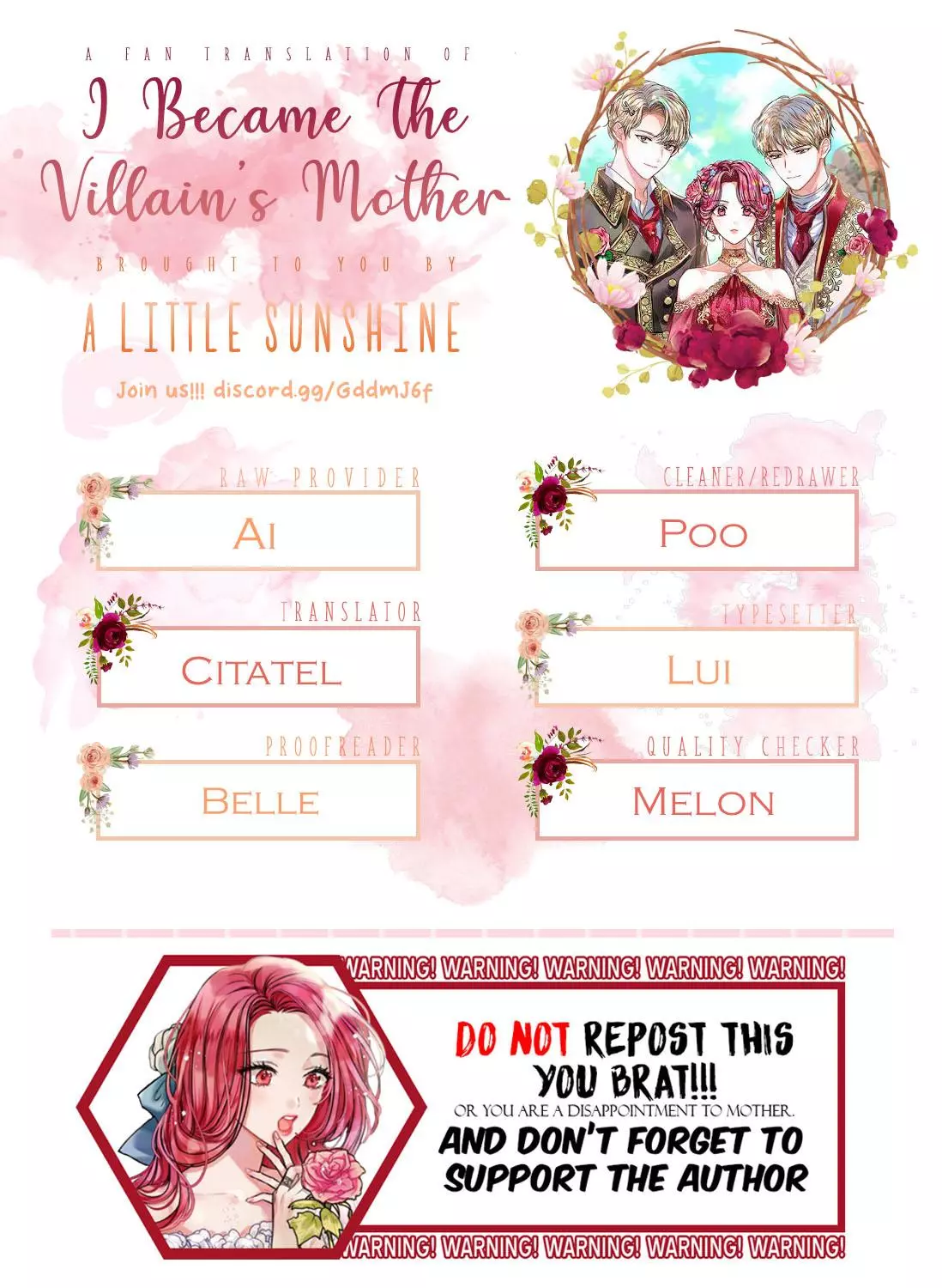 I became the villain's mother Chapter 2 page 1
