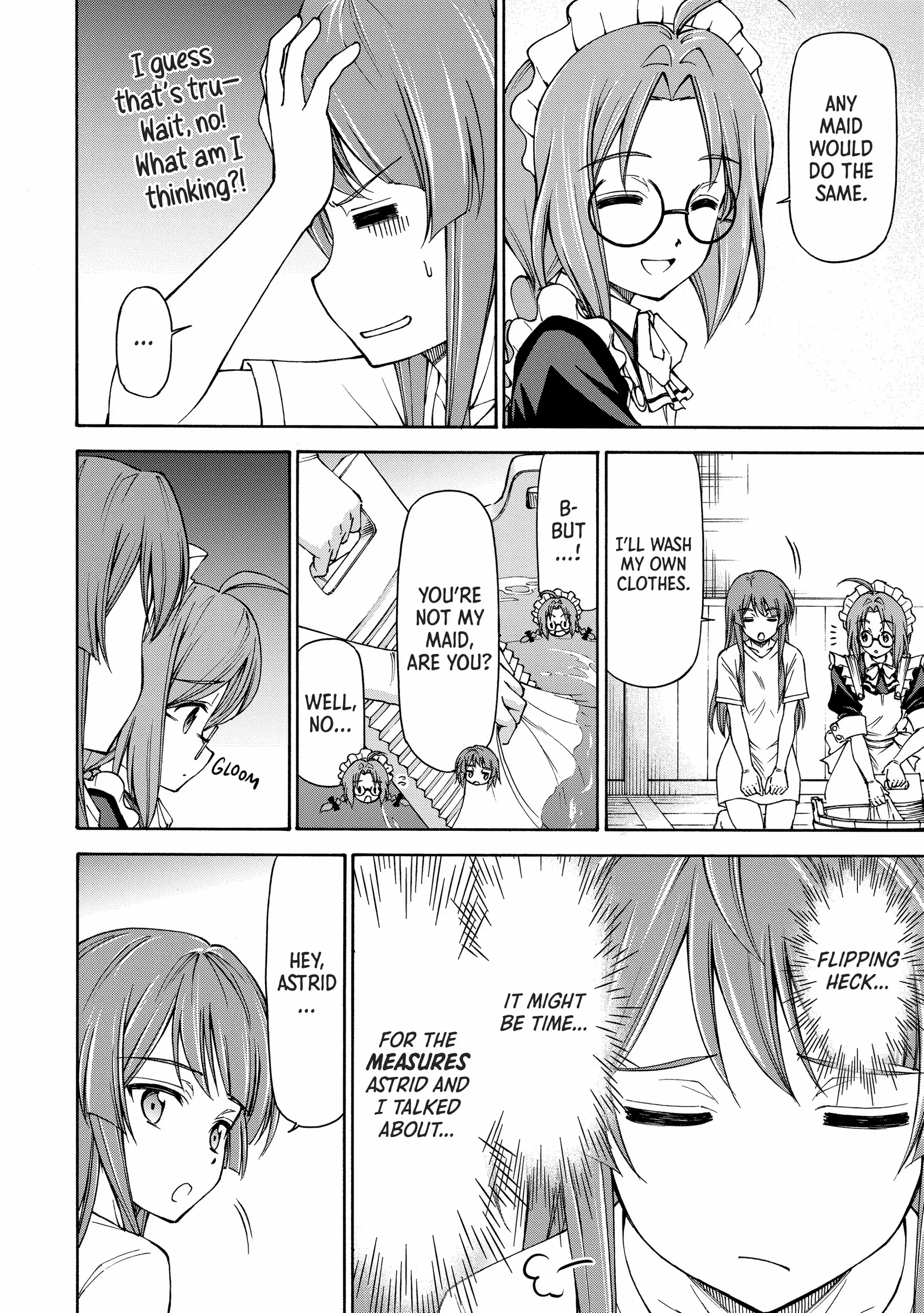 Maid Nara Touzen Desu. ~Nureginu Wo Kiserareta Bannou Maid-San Wa Tabi Ni Deru Koto Ni Shimashita.~ Chapter 9 page 12
