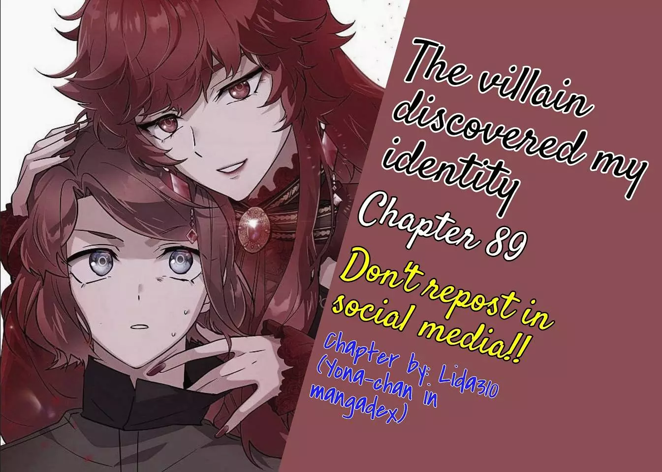 The Villain Discovered My Identity Chapter 89 page 1