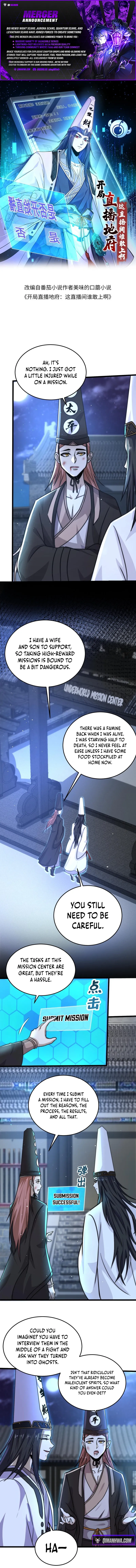 Starting a livestream in the underworld who dares to join the livestream Chapter 36 page 1