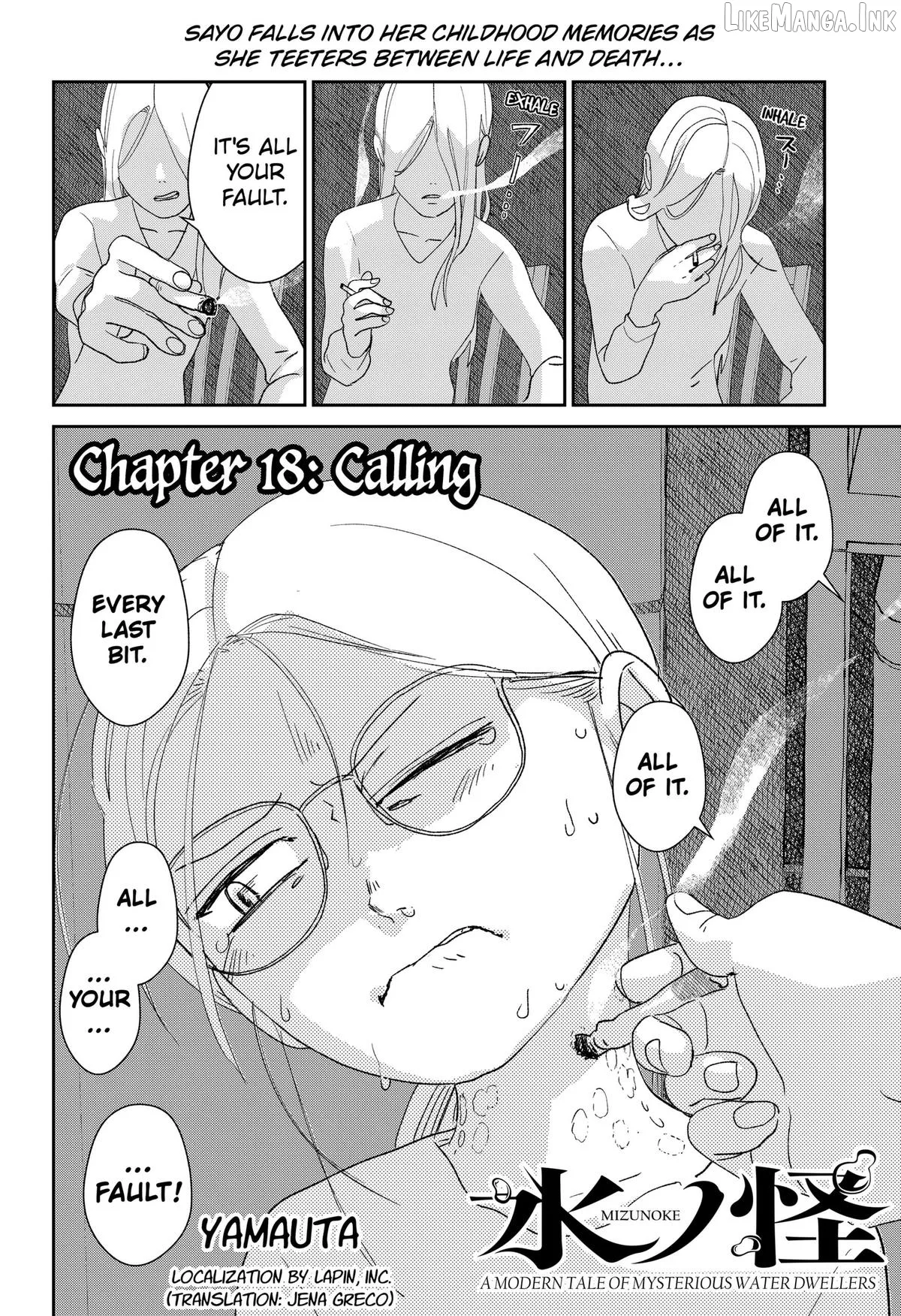 Mizunoke: A Modern Tale of Mysterious Water Dwellers Chapter 18 page 1