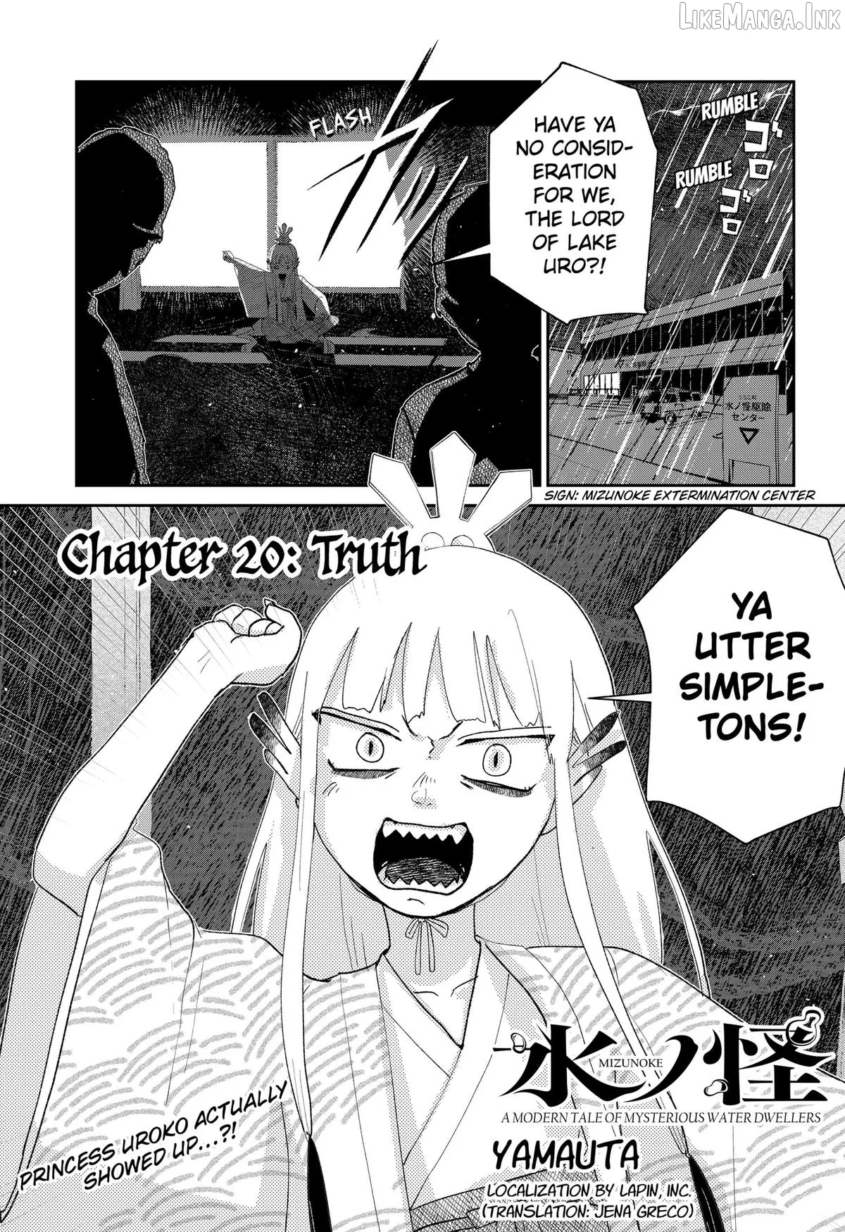 Mizunoke: A Modern Tale of Mysterious Water Dwellers Chapter 20 page 1