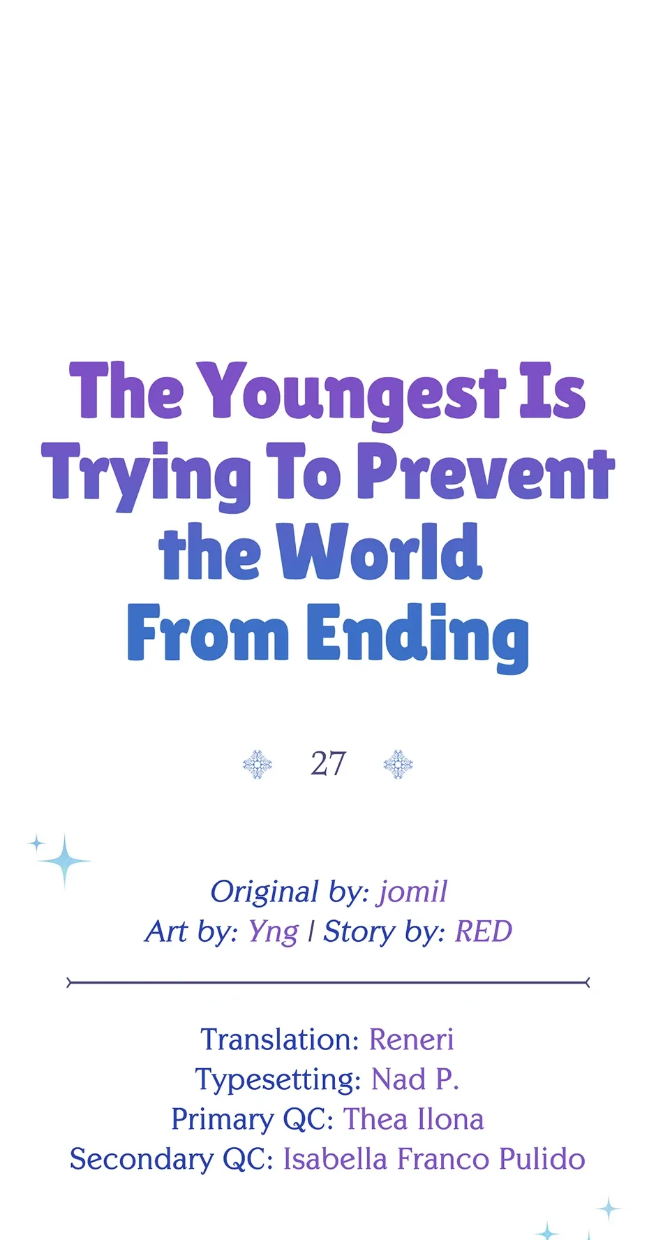 The Youngest Child of the Family Is Preventing the World From Ending Chapter 27 page 33