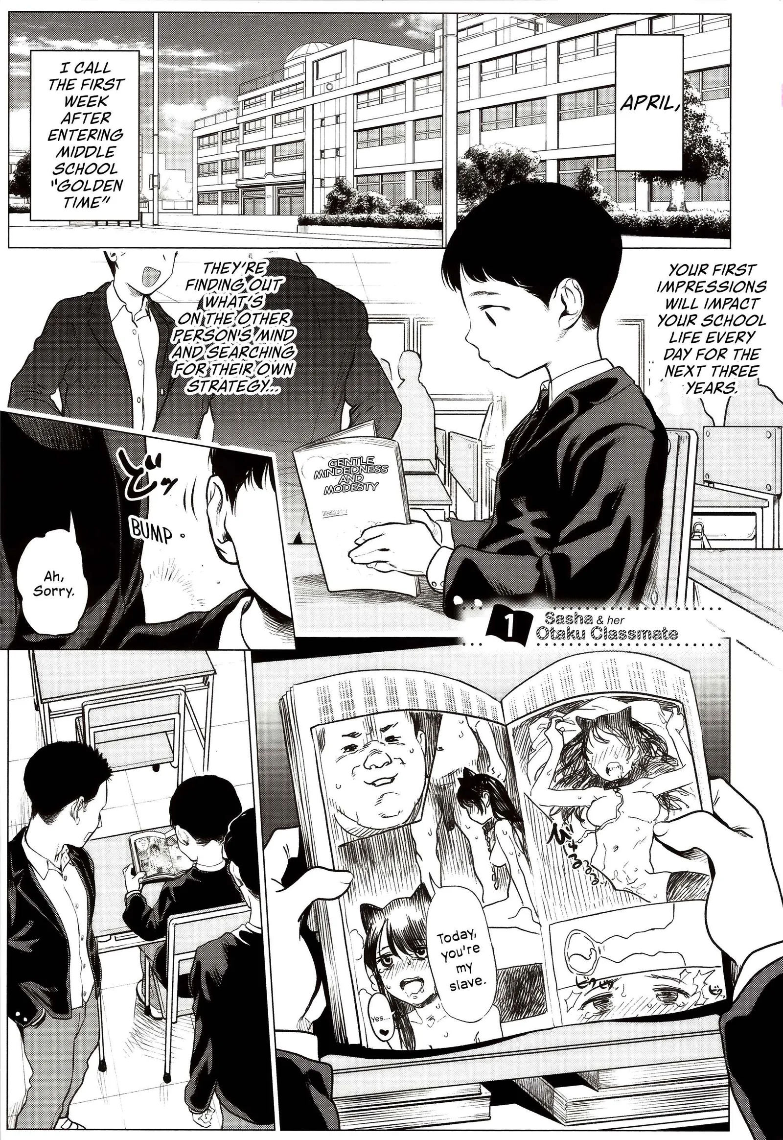 Sasha and Her Otaku Classmate Chapter 1 page 2